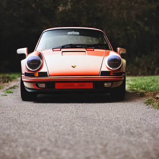 Image similar to close up photo of a porsche 9 1 1 9 6 4 carrera 2, cinematic, shallow dof, 3 5 mm, 4 k, macro