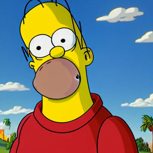 Prompt: A realistic photo of homer simpsons