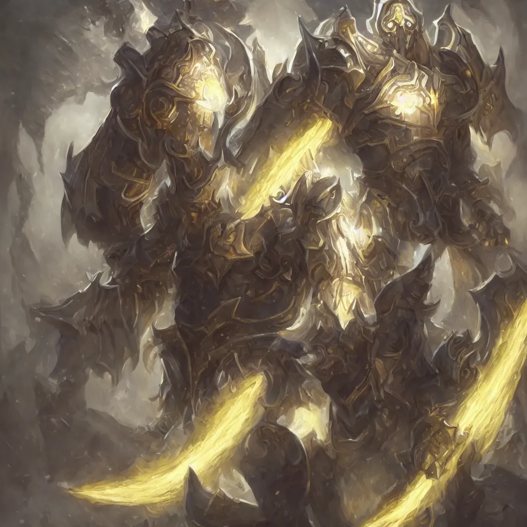 Image similar to world of warcraft lightforged human paladin, artstation hall of fame gallery, editors choice, #1 digital painting of all time, most beautiful image ever created, emotionally evocative, greatest art ever made, lifetime achievement magnum opus masterpiece, the most amazing breathtaking image with the deepest message ever painted, a thing of beauty beyond imagination or words