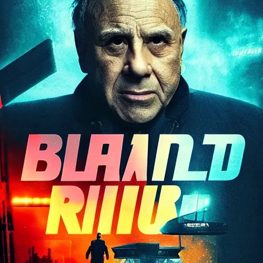 Image similar to blade runner 2 0 4 9 starring danny devito. poster