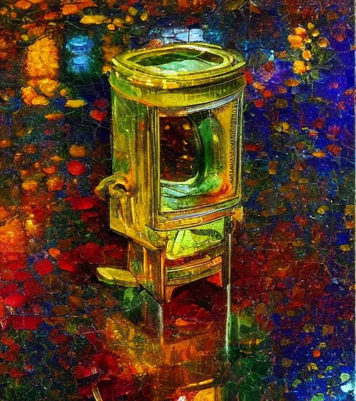 Image similar to an oil painting seen through a kaleidoscope, detailed, high resolution, scratches, impressionism, vanity, vanite