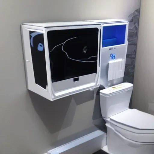Image similar to gaming pc toilet