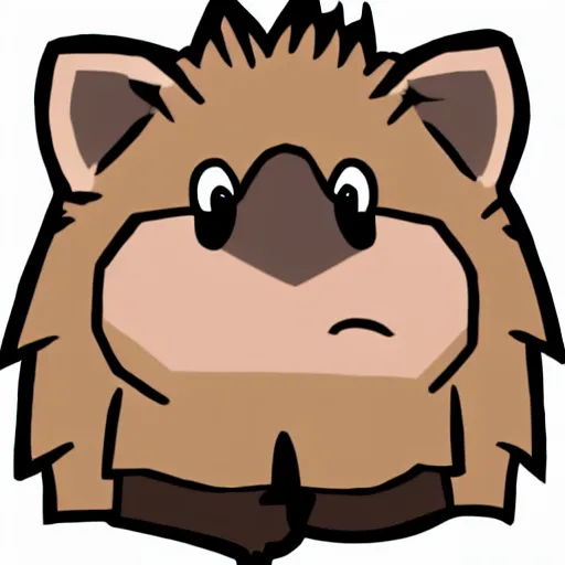 Image similar to twitch emote of a cute hedgehog