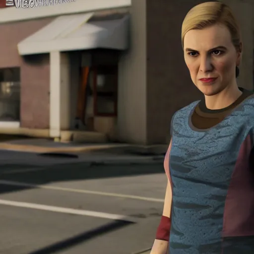 Image similar to Kim Wexler from Better Call Saul as a GTA character portrait, Grand Theft Auto