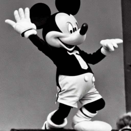 Image similar to mickey mouse performing at woodstock