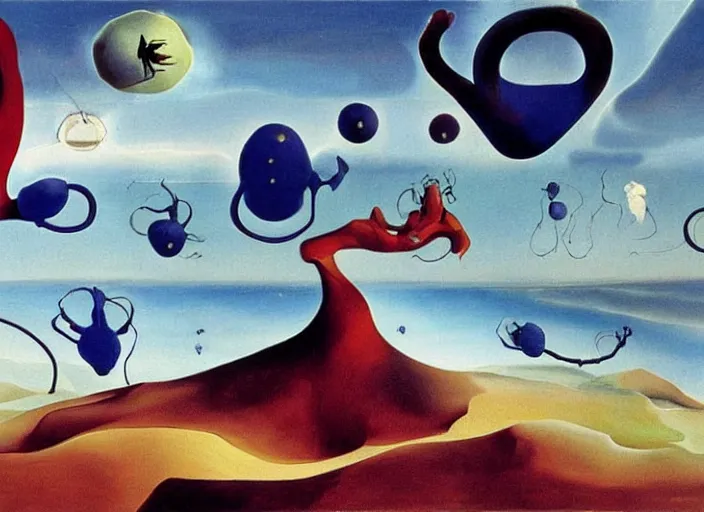 Prompt: the flying creatures from thatgamecompany's journey painted by salvador dali