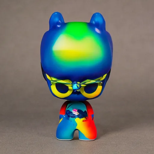 Prompt: art vinyl figure - in the style of kidrobot, sket - one x iamretro, frank kozik, guggimon, studio lighting, subsurface diffusion