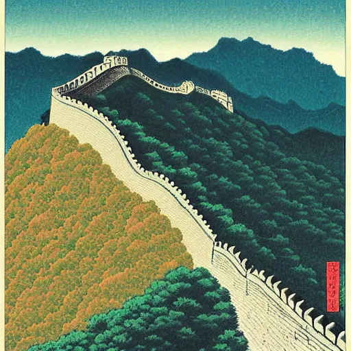 Image similar to The Great Wall by Kawase Hasui