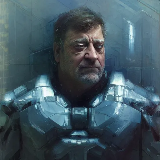 Prompt: cyborg ai john goodman by ruan jia