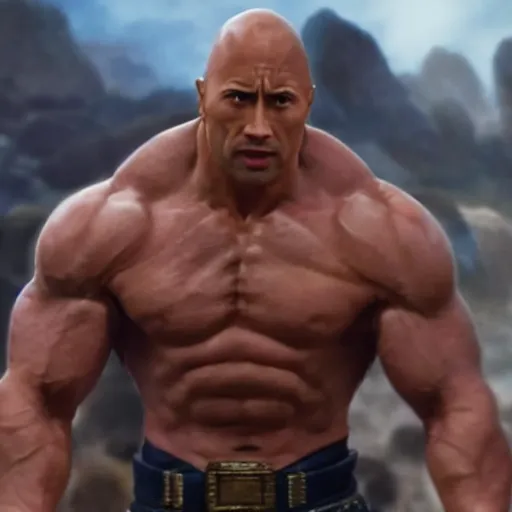 Image similar to dwayne the rock johnson as kenshiro in fist of the north star, 4 k