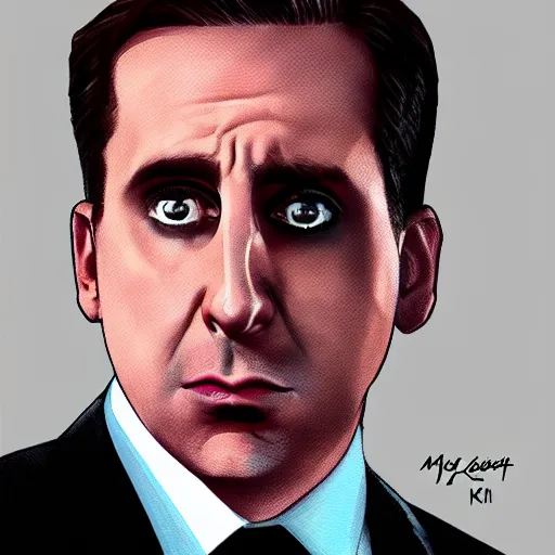 Prompt: michael scott by igor karazin