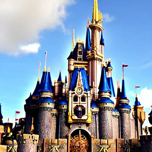 Image similar to steampunk disney castle