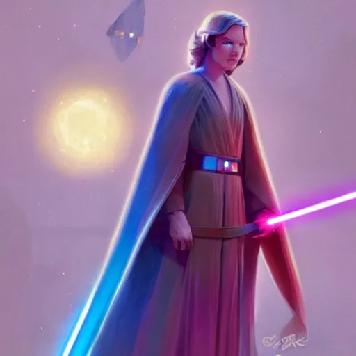 Prompt: a wholesome animation key shot of star wars jedis, colorful, pixar and disney animation, sharp, very detailed, high resolution, key art by greg rutkowski, bloom, dramatic lighting