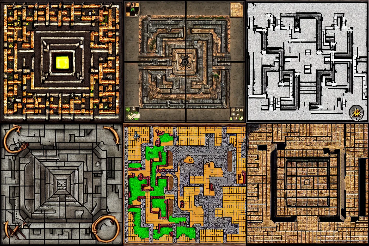 Prompt: a dungeon labyrinth