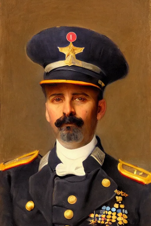 Prompt: full body portrait of the dictator of the charlotte hornets, 1 8 8 9, in full military garb, oil on canvas by william sidney mount, trending on artstation