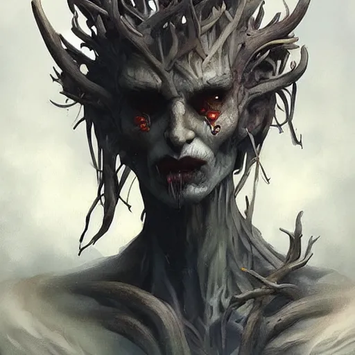 Prompt: slavic demon leshy, ultra detailed artwork by greg rutkowski, artgerm, intricate details