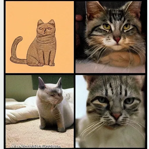 Image similar to ancient cat meme