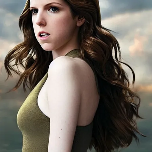 Image similar to amazing shot of Anna Kendrick in a 2029 remake of GI Jane