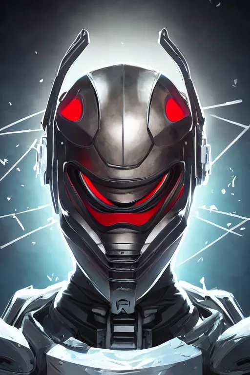 Image similar to epic mask helmet robot ninja portrait stylized as fornite style game design fanart by concept artist gervasio canda, behance hd by jesper ejsing, by rhads, makoto shinkai and lois van baarle, ilya kuvshinov, rossdraws global illumination radiating a glowing aura global illumination ray tracing hdr render in unreal engine 5