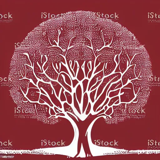 Prompt: forest tree vector art atey ghalian