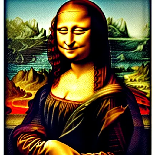 Prompt: “Mona Lisa in real life, photography, Ultra HD, 4k resolution”