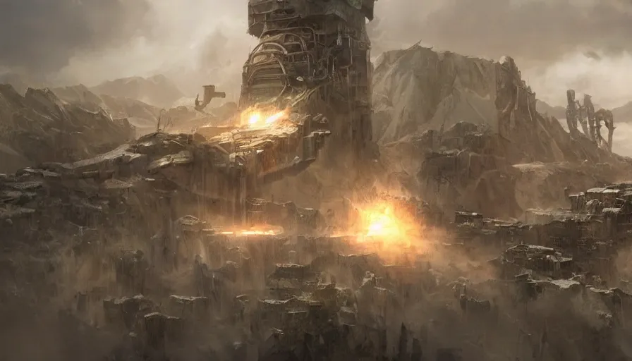 Image similar to concept art by industrial light & magic, vfx, cinematic shot