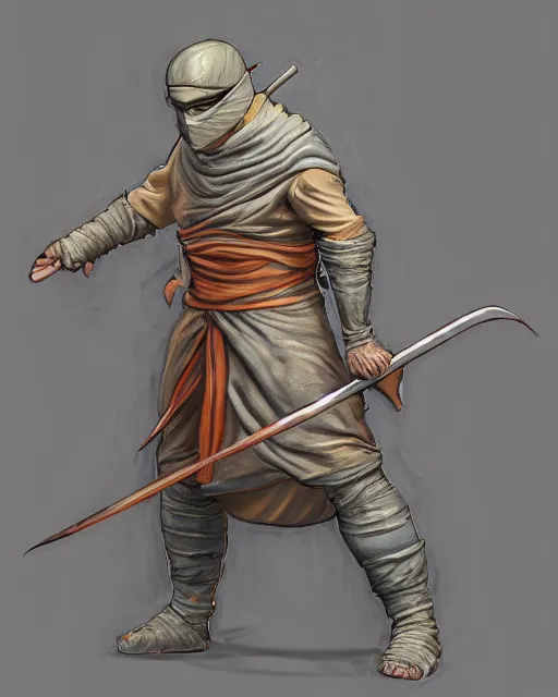 Prompt: a oil painting full body character portrait of a ninja / cleric in the style of moebius in the style of leonard boyarsky trending on artstation deviantart pinterest furaffinity detailed photorealistic highlights and shadow hd 8 k post - processing high resolution