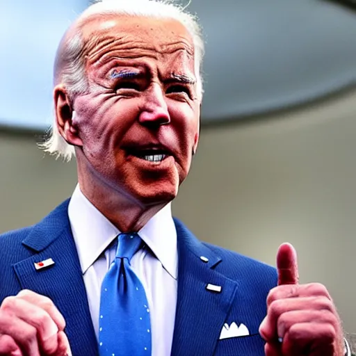 Image similar to Joe Biden with clown make-up all over his face inside a circus, full body