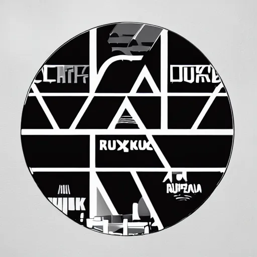 Image similar to black on white graphic design stickers in style of david rudnick, eric hu, y 2 k,