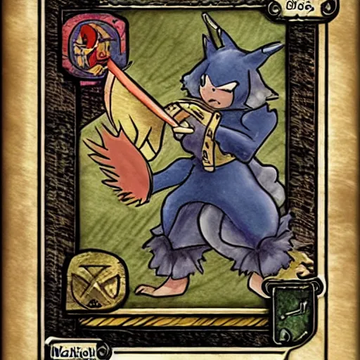 Image similar to medieval pokemon card