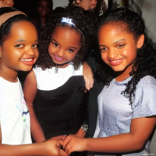 Prompt: a little girl meeting kyla pratt in 2 0 0 1