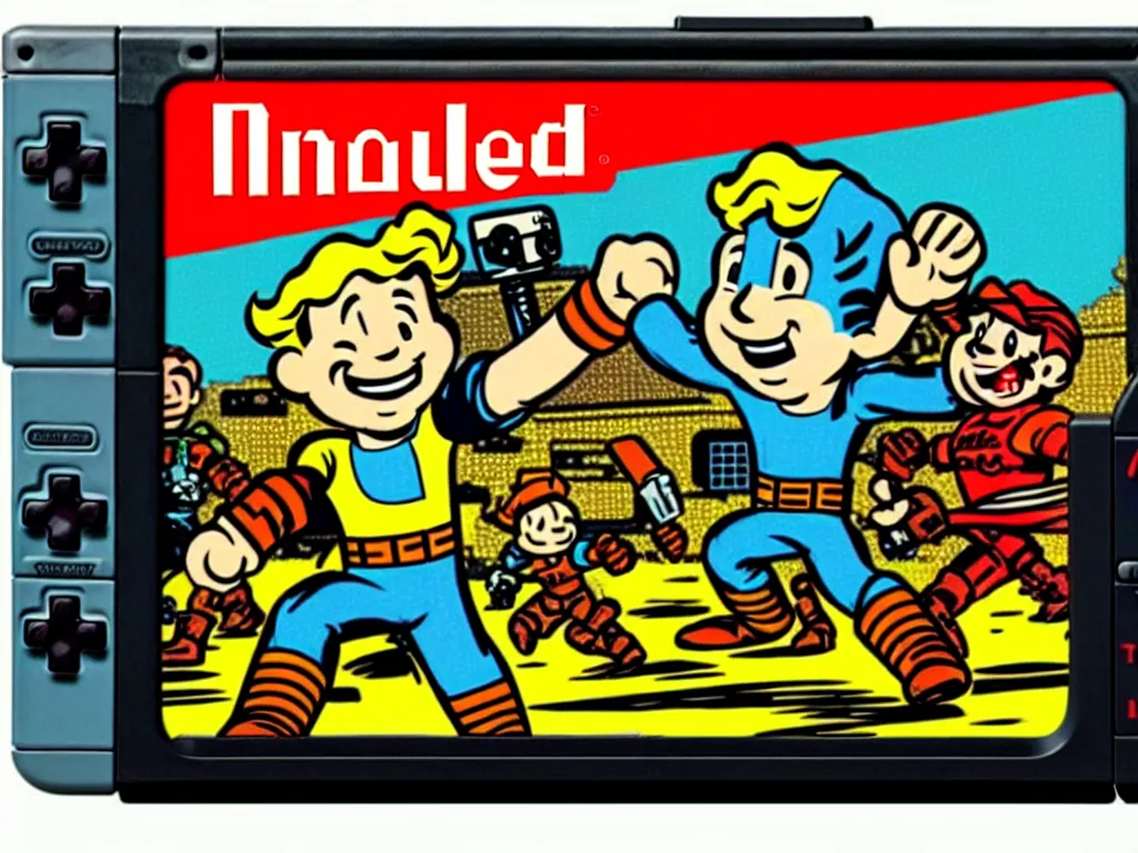 Image similar to fallout 2 on nes nintendo console photo of ctr tv