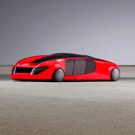 Prompt: futuristic red sporty electric hovercar 35mm 8k product photo