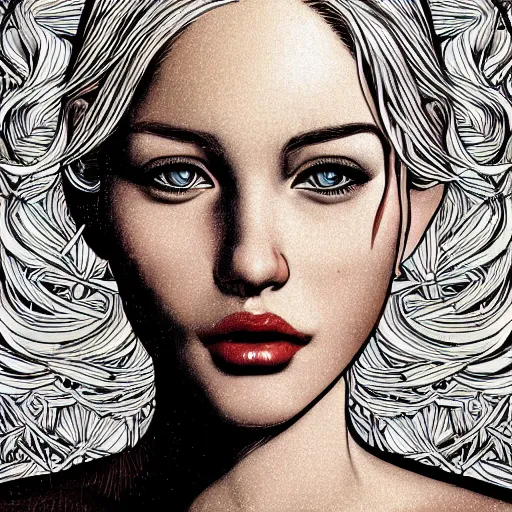 Prompt: the portrait of an incredibly beautiful, graceful, elegant, and sophisticated young blonde woman made of garlic bulbs, an ultrafine detailed illustration by james jean, intricate linework, bright colors, final fantasy, behance contest winner, vanitas, angular, altermodern, unreal engine 5 highly rendered, global illumination, radiant light, detailed and intricate environment