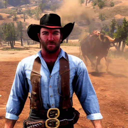 Image similar to Billy Herrington in Red Dead Redemption 2