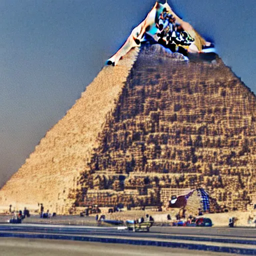 Prompt: pyramid of giza replaced by a large shopping mall, egypt, 2 0 2 2