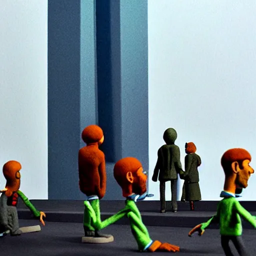 Image similar to 9 / 1 1 claymation by jan svankmejer, hyperrealistic, aesthetic, masterpiece