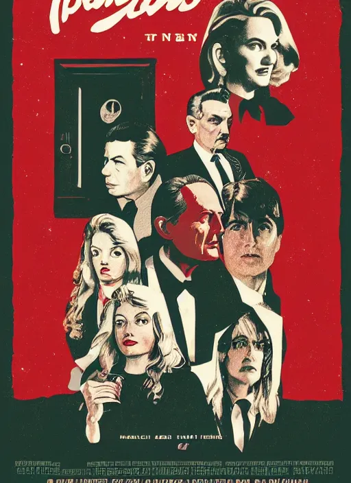 Prompt: Twin Peaks Criterion poster by Neil Kellerhouse