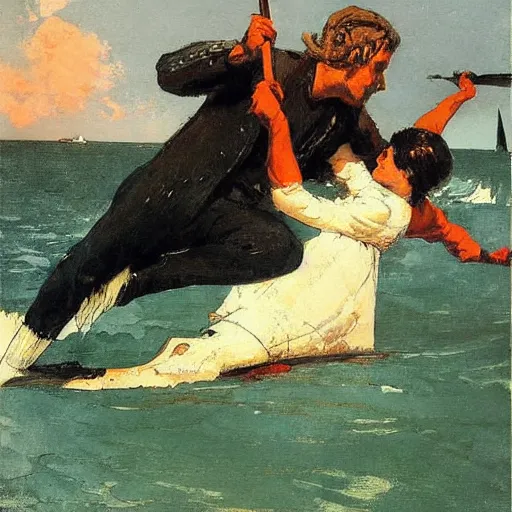 Prompt: art by winslow homer