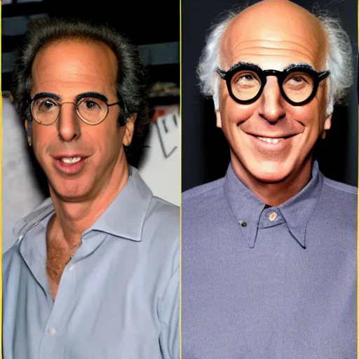 Image similar to larry david jerry seinfeld siameses