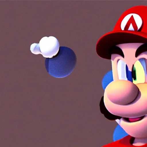Image similar to tom hanks as mario in mario 6 4 for the nintendo 6 4, video game screenshot