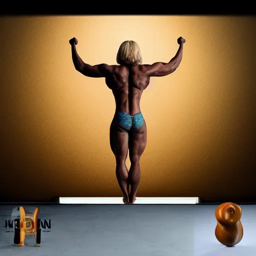 Image similar to dolphin - bodybuilder, nature, award - winning, 4 k, studio lighting