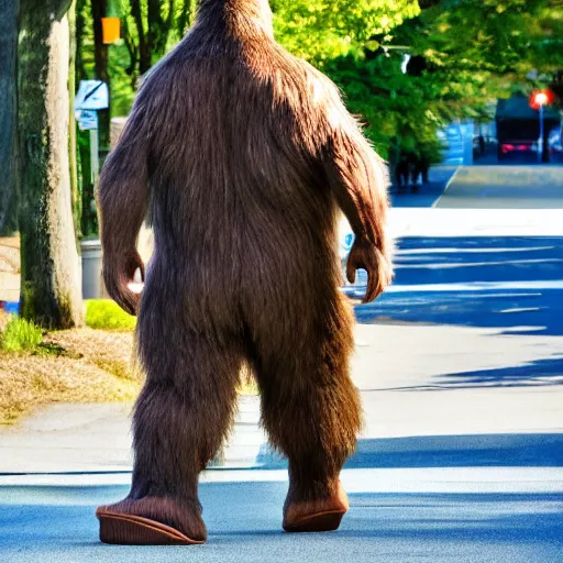 Image similar to bigfoot walking down the street in downtown Bremerton Washington