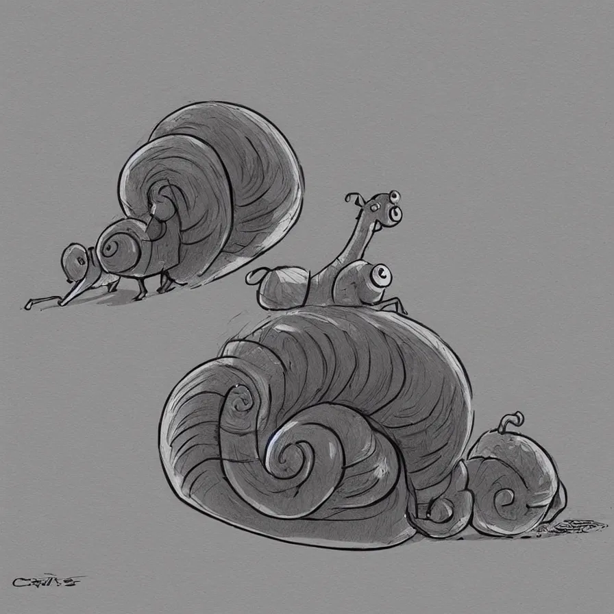 Image similar to A perfectly drawn snail is walking on the ground, art by Cory Loftis, ilustration, concept art, sharp focus, ArtStation, Deviantart