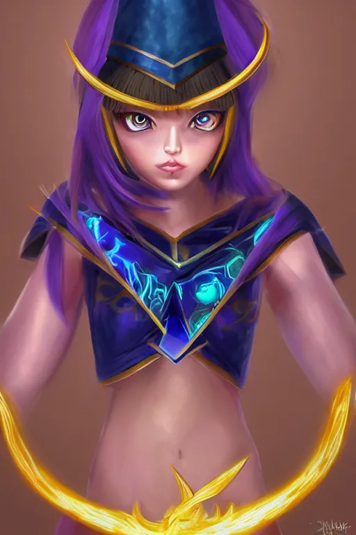 Image similar to dark magician girl from Yu-Gi-Oh, mystical, ultra detailed, digital art, 8k ,character ,realistic, portrait, hyperrealistic