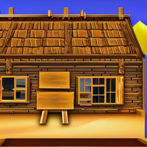 Prompt: Carpentry shop video game background