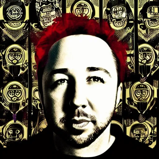 Prompt: drew houston, dropbox ceo, poster by shepard fairey