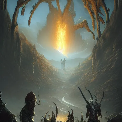 Prompt: A map of Tamriel cover art, ultra wide lens shot, matte fantasy painting, eerie, DeviantArt Artstation, by Jason Felix by Steve Argyle by Tyler Jacobson by Peter Mohrbacher, cinematic lighting
