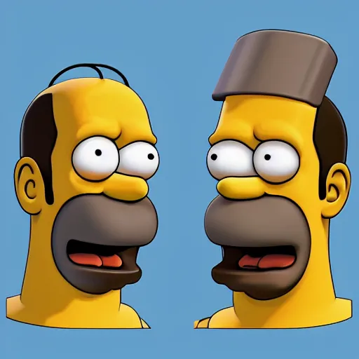 Image similar to Homer Simpson clay model reacts to receiving cryptocurrency, 3d, unreal engine 5