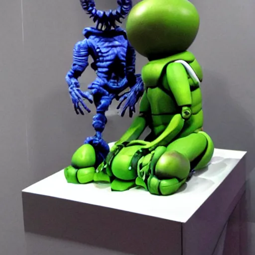 Image similar to alien sculpture toy on display